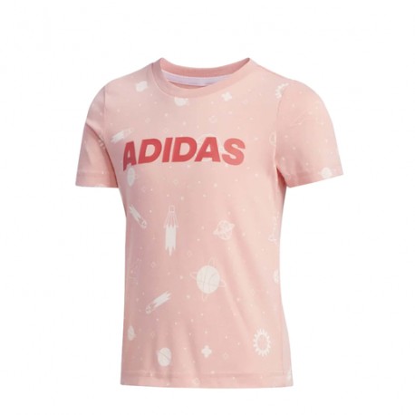 Playera adidas Style-DeportesSol- Blusa rosa para niñasTu hija podrá divertirse  a lo grande con un estilo único que luce la Pla