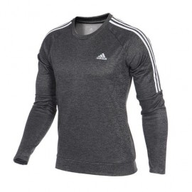 Sudadera adidas OwntheRun 3-Stripes Crew-DeportesSol- Lo clásico nunca pasa de moda y es esencial en tu closet como la sudaddera