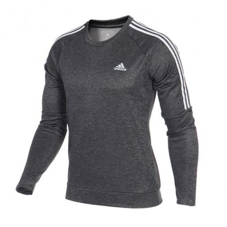 Sudadera adidas OwntheRun 3-Stripes Crew-DeportesSol- Lo clásico nunca pasa de moda y es esencial en tu closet como la sudaddera