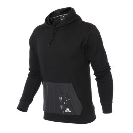 Sudadera adidas-DeportesSol- Hecha de 67% algodón y 33% poliéster reciclado, la Sudadera adidas para hombres tiene un estilo bas
